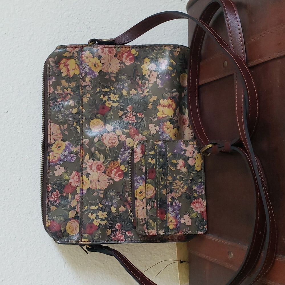 Patricia Nash Nerina Crossbody & Cassis RFID Leather Wallet English Country - Picture 14 of 16